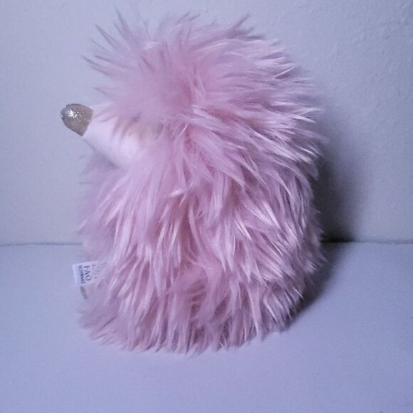 FAO Schwarz Sparklers Pink Gold Hedgehog 8” Plush Stuffed Animal Fluffy - Picture 5 of 11